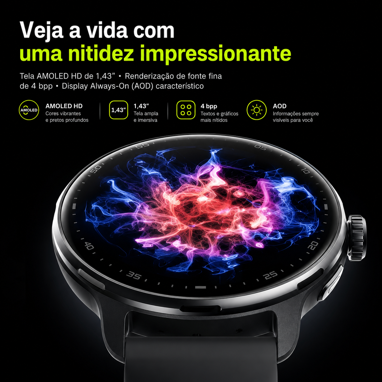 Smartwatch GPS 1.43" AMOLED SmartPulse Pro